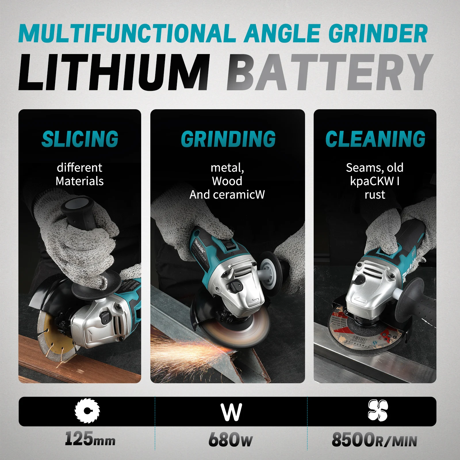 DGA404 100/125mm Brushless Lit - Brushless Angle Grinder Battery Powered ulasan dan harga