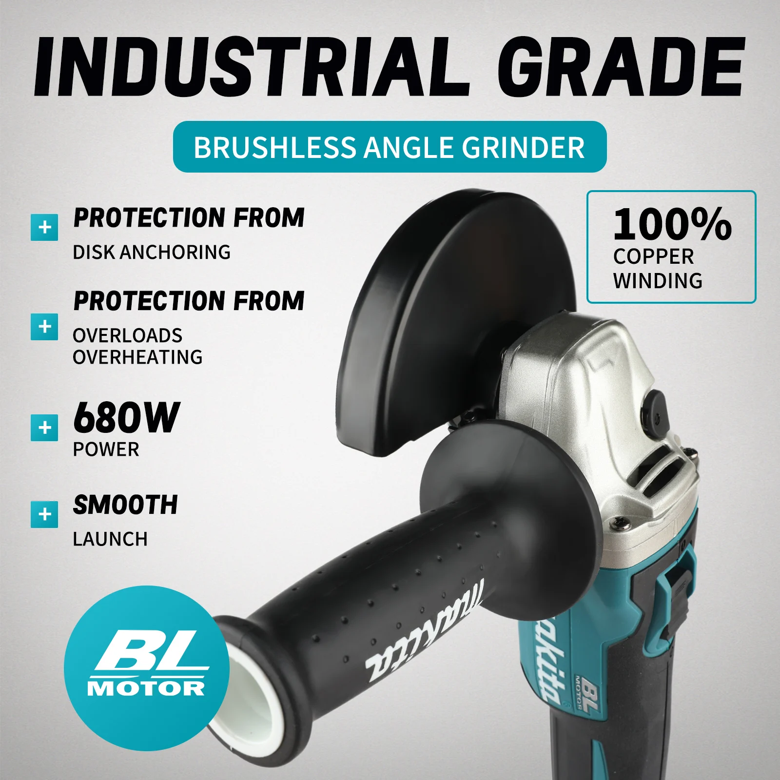 DGA404 100/125mm Brushless Lit - Brushless Angle Grinder Battery Powered ulasan dan harga