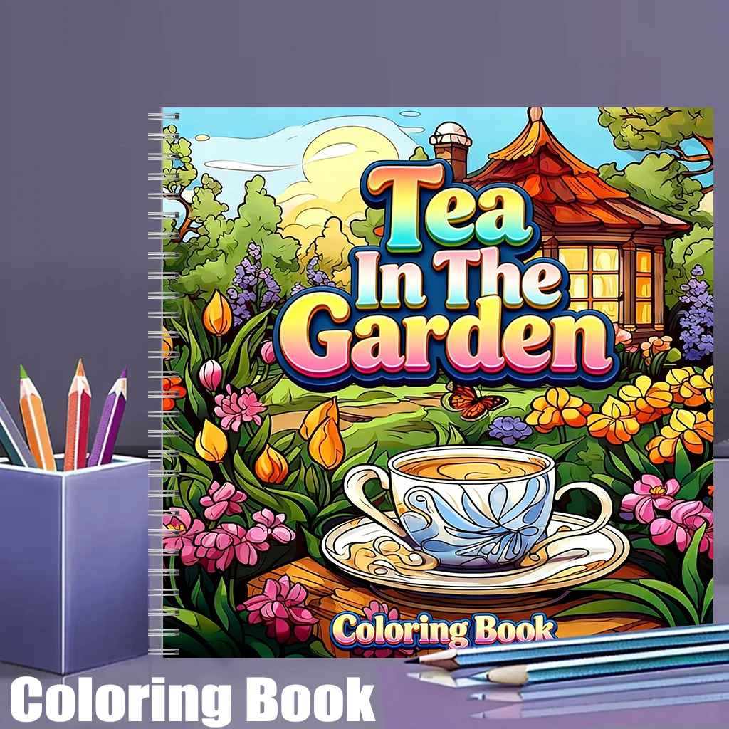 Tea In The Gardens Coloring Bo - Garden Tools ulasan dan harga