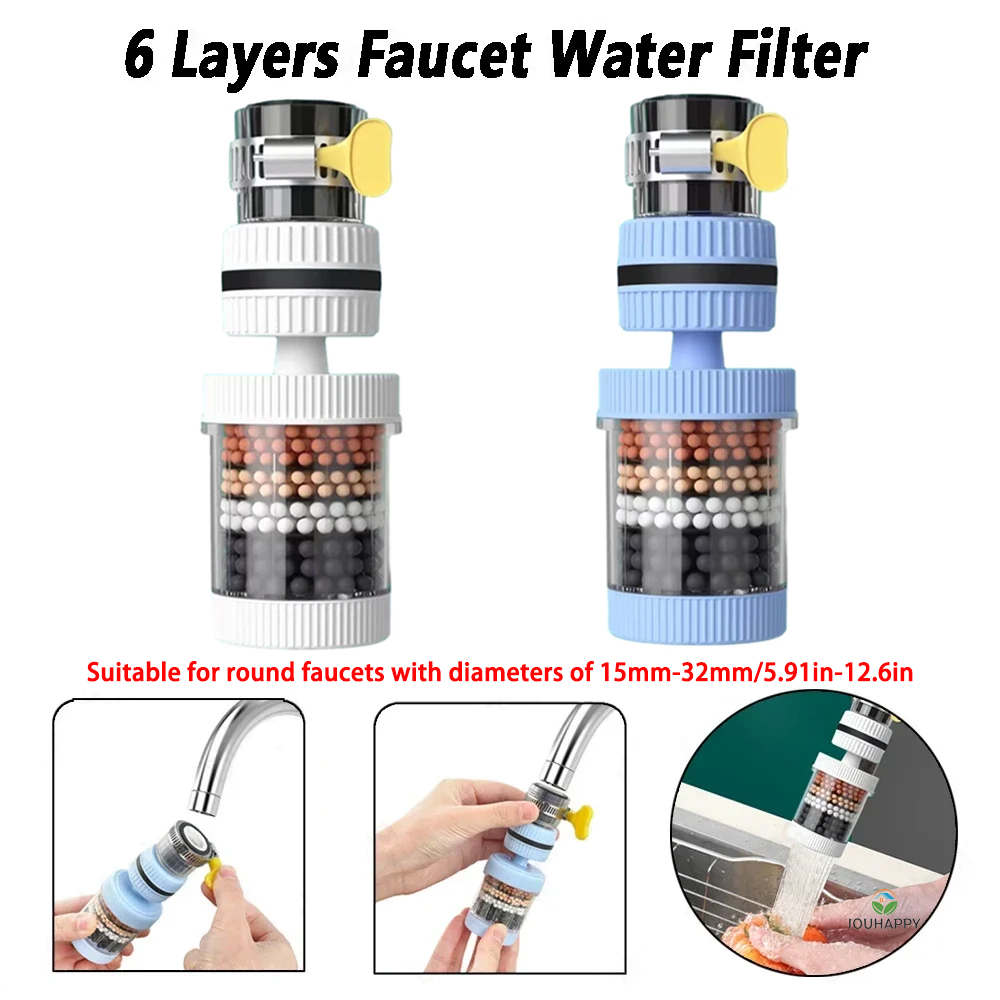 6 Layers Faucet Water Filter U - Plumbing ulasan dan harga